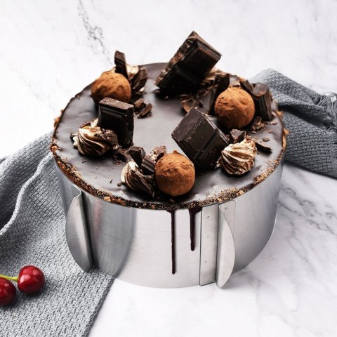 Forma do Pieczenia Regulowana Stalowa do Ciast Tortów Solidna ORION 16-30cm