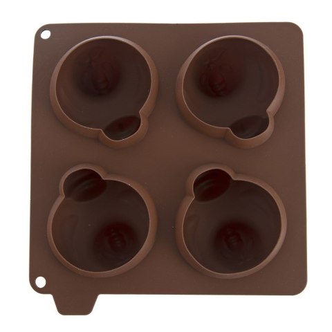 Forma do ciastek i pralin silikonowa brązowa kurka SILLINIE