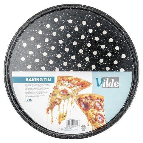 Forma do Pizzy VILDE Granitowa Perforowana Dno 28 cm Chrupiący Spód