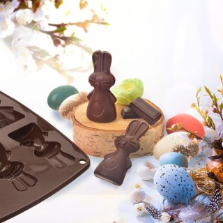 Forma do Pralin ORION SILLINIE Zajączki 22 x 18 cm Silikonowa 6 szt.