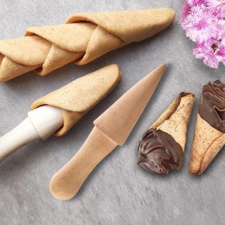 Forma do Rożków ORION Drewniana Bukowa 18 cm do Lodów i Wafli