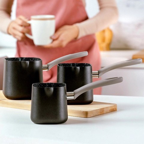 Granitowy Tygielek do Kawy Tureckiej Kwadratowy Nieprzywierający NAVA 550ml