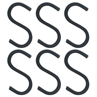 Haczyki na Reling ORION RADKA Czarne 6 szt. 7,5 cm Loft Kuchnia