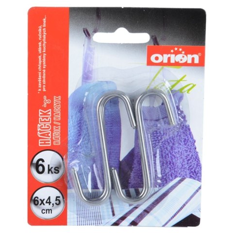 Hak Wędzarniczy/Relingowy ORION Stal 6 szt. 6 x 4,5 cm Wszechstronny