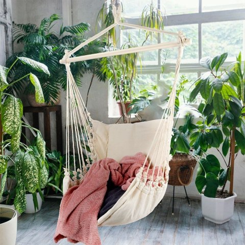 Hamak Brazylijski Beżowy z Poduszką