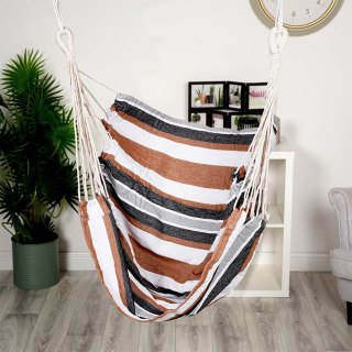 Hamak Brazylijski VILDE Fotel Podwieszany 96 x 130 cm Kolorowy Relaks