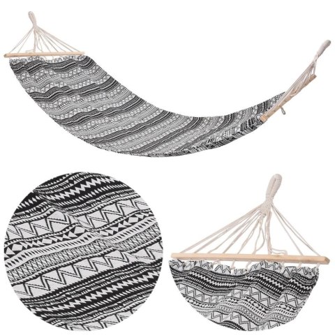 Hamak Jednoosobowy Ogrodowy Wiszący Solidny Wytrzymały AMBIANCE 200x80 cm