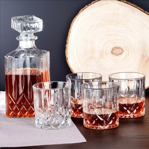 Karafka i Szklanki do Whisky Szklane VILDE 900 ml + 4x300 ml 5 el.