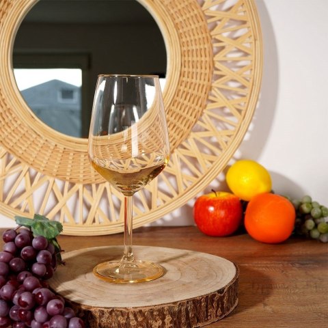 Kieliszek do Wina Szklany Bursztynowy Klasyczny Solidny VILDE 490 ml