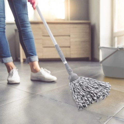 Kij do Mopa Miotły CLEAN SYSTEM Teleskopowy 94-158 cm Stalowy