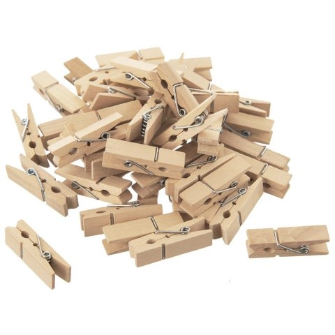 Klamerki Dekoracyjne ORION Drewniane 50 szt. 4,5 cm Scrapbooking