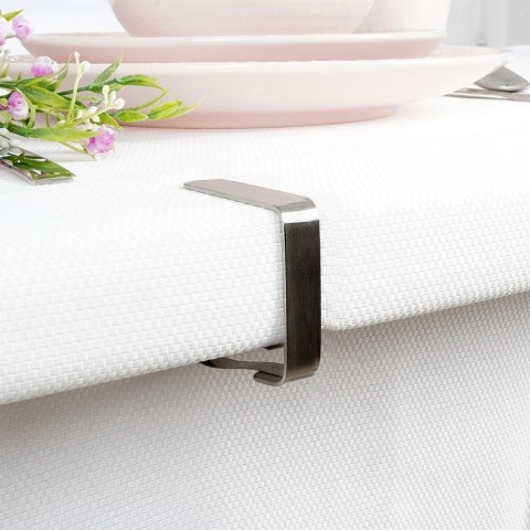 Klipsy do Obrusu ORION 4 szt. Stal Nierdzewna Wytrzymałe na Wiatr