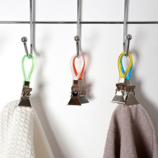 Klipsy na Ręczniki ORION 5 szt. Metal Tworzywo Mix Kolorów Uniwersalne