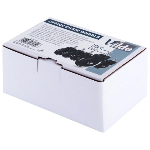 Kółka do Fotela Kauczukowe Obrotowe VILDE 5 cm Śr. 11 mm 5 szt.