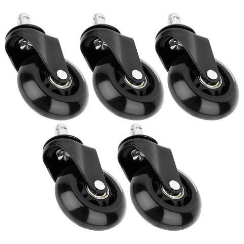 Kółka do Fotela Kauczukowe Obrotowe VILDE Śr. 6,3 cm 5 szt.