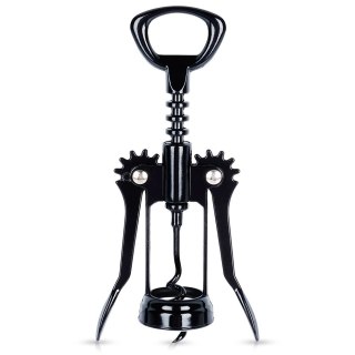 Korkociąg do Wina Metalowy Czarny 16 cm VILDE Wytrzymały Uniwersalny