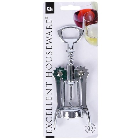 Korkociąg do Wina Stalowy 17 cm EXCELLENT HOUSEWARE Wytrzymały ze Stali