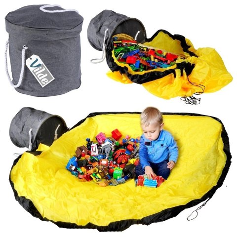 Kosz Worek Organizer Mata na Zabawki dla Dzieci Solidny VILDE 30 x 29 cm