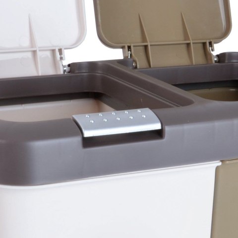 Kosz do Segregacji Odpadów Plastikowy 2 x 20 L ORION Wytrzymały i Pojemny