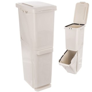 Kosz do Segregacji Śmieci Odpadów Plastikowy 2- Poziomowy ORION 2 x 17,5 l