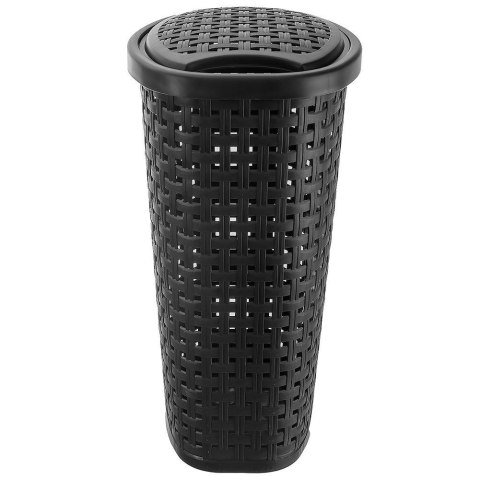 Kosz na Pranie Bieliznę Wąski Plastikowy Czarny ORION 45 L