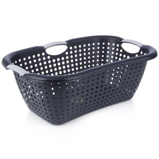 Kosz na Pranie Plastikowy Czarny 26 L VILDE Wytrzymały i Pojemny