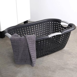 Kosz na Pranie Plastikowy Czarny 26 L VILDE Wytrzymały i Pojemny