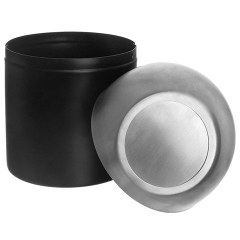 Kosz na Śmieci Łazienkowy Stalowy 1,2 L ORION BLACK Wytrzymały ze Stali