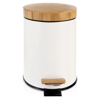 Kosz na Śmieci Metalowy z Pedałem Biały 3 L ORION WHITELINE Pojemny