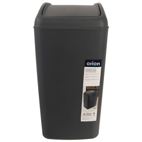 Kosz na Śmieci Odpady Kompostownik z Klapką Plastikowy Szary ORION 40 l