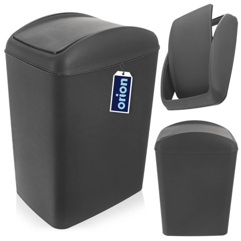 Kosz na Śmieci Odpady Kompostownik z Klapką Plastikowy Szary ORION 40 l