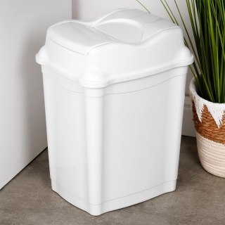 Kosz na Śmieci Plastikowy Biały 16 L ORION Wytrzymały i Pojemny