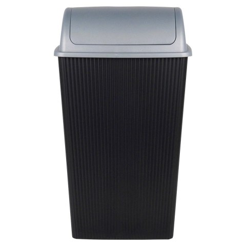 Kosz na Śmieci Plastikowy Czarny 38 L VILDE Wytrzymały i Pojemny