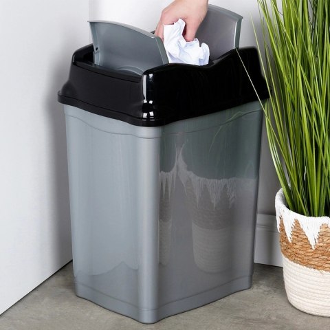 Kosz na Śmieci Plastikowy Szary 28 L ORION Wytrzymały i Pojemny