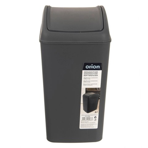Kosz na Śmieci Plastikowy Szary 5 L ORION Wytrzymały i Pojemny