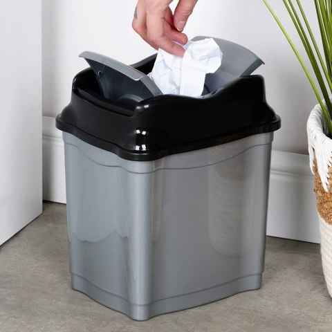 Kosz na Śmieci Plastikowy Szary 5 L ORION Wytrzymały i Pojemny