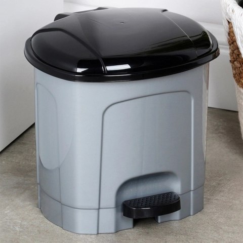 Kosz na Śmieci z Pedałem Plastikowy Szary 3 L ORION Wytrzymały i Pojemny