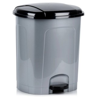 Kosz na Śmieci z Pedałem Plastikowy Szary 30 L ORION Wytrzymały i Pojemny