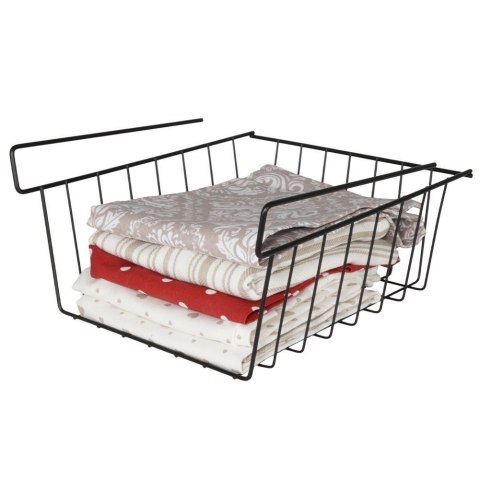 Koszyk Podwieszany pod Półkę Metalowy Czarny 27,5 x 25 x 14 cm VILDE