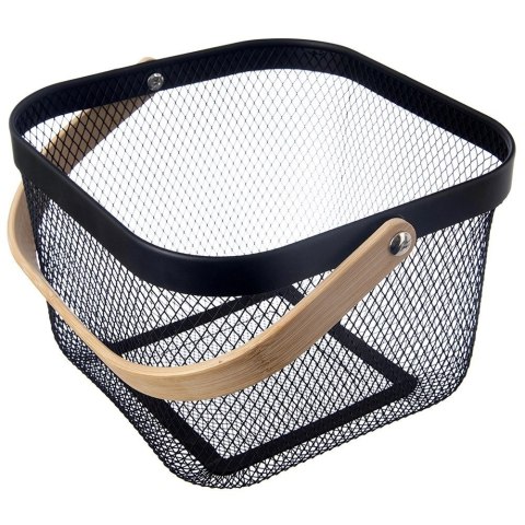 Koszyk do Przechowywania Metalowy Czarny 27 x 24,5 x 17,5 cm ORION RADKA