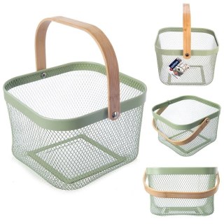 Koszyk do Przechowywania Owoców Warzyw Metalowy Zielony 27 x 24,5 cm ORION