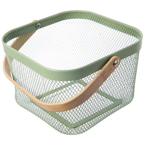 Koszyk do Przechowywania Owoców Warzyw Metalowy Zielony 27 x 24,5 cm ORION