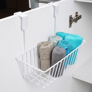 Koszyk na Drzwi Metalowy Biały 28 cm STORAGE SOLUTIONS Wytrzymały