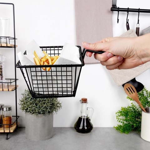 Koszyk na Frytki Czarny 22 x 13 x 8 cm EXCELLENT HOUSEWARE Uniwersalny