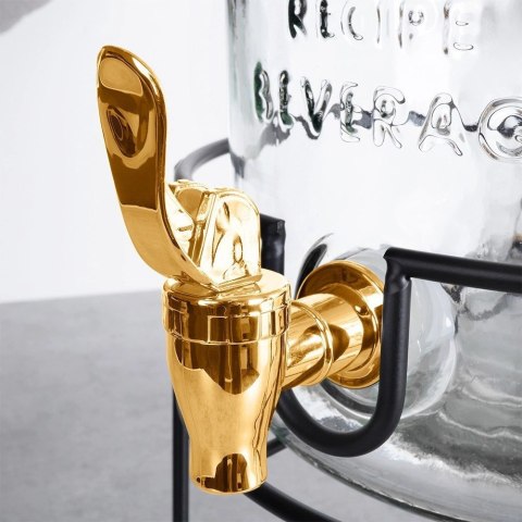 Kranik do Słoja na Napoje Czarny VILDE Uniwersalny Praktyczny na Co Dzień