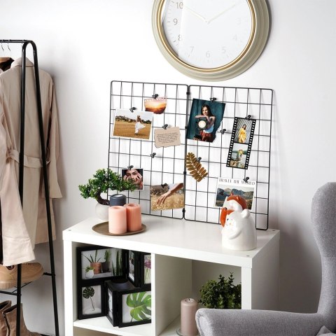 Kratka na Zdjęcia Notatki Ścianę Metalowa Biurowa Czarna VILDE 58 x 72 cm