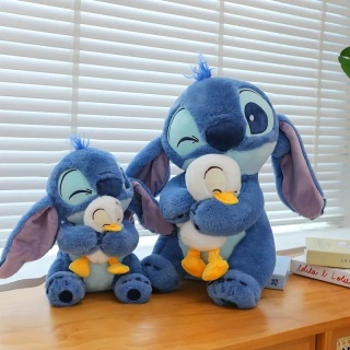 Disney pluszowa lalka Stitch Lilo lalka śliczna kaczka Stitch pluszowe wypełnione zabawki świąteczny prezent urodzinowy