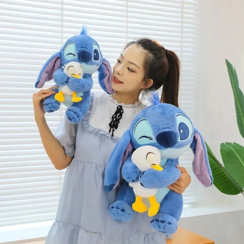 Disney pluszowa lalka Stitch Lilo lalka śliczna kaczka Stitch pluszowe wypełnione zabawki świąteczny prezent urodzinowy