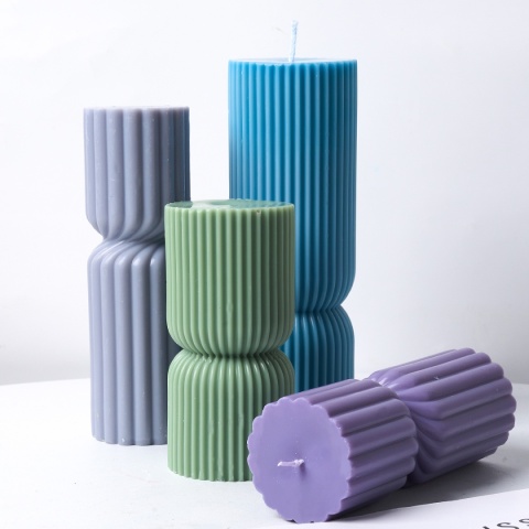 Styl skandynawski cylindryczna świeca formy silikonowe świece zapachowe mydło Making DIY żywica gipsowa rzemiosło formy odlewnicze wystrój stołu domowego