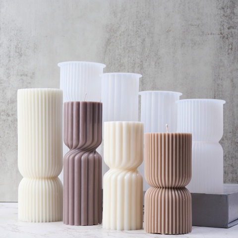 Styl skandynawski cylindryczna świeca formy silikonowe świece zapachowe mydło Making DIY żywica gipsowa